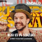 ANDALO ● BUSKERS FESTIVAL ● DAL 11 AL 14 Luglio May be an image of 1 person, beard, slow loris, trumpet and text