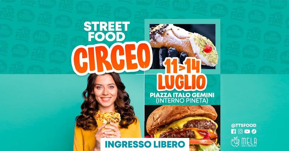 Evento Circeo Street Food 11 – 14 Luglio Locandina Circeo Street Food 11 – 14 Luglio - da giovedì 11 luglio - domenica 14 luglio 2024 ore 13:00 ore 19:59
