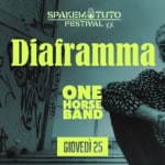 DIAFRAMMA + One Horse Band • Live @ SPAKEMOTUTO FESTIVAL May be an image of 1 person and text