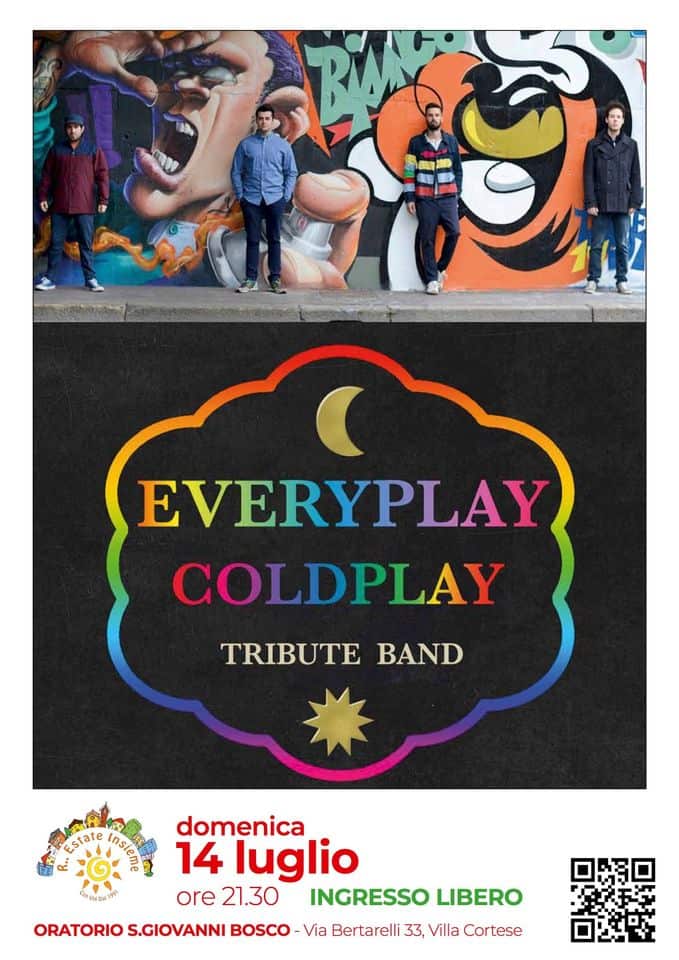 EVERYPLAY COLDPLAY May be an image of 5 people, trumpet and text