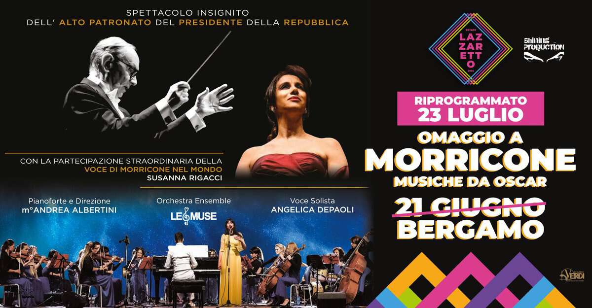 Omaggio a Morricone | Musiche da Oscar ✨ Lazzaretto Estate 2024, 23 luglio 2024 May be pop art of 5 people and text
