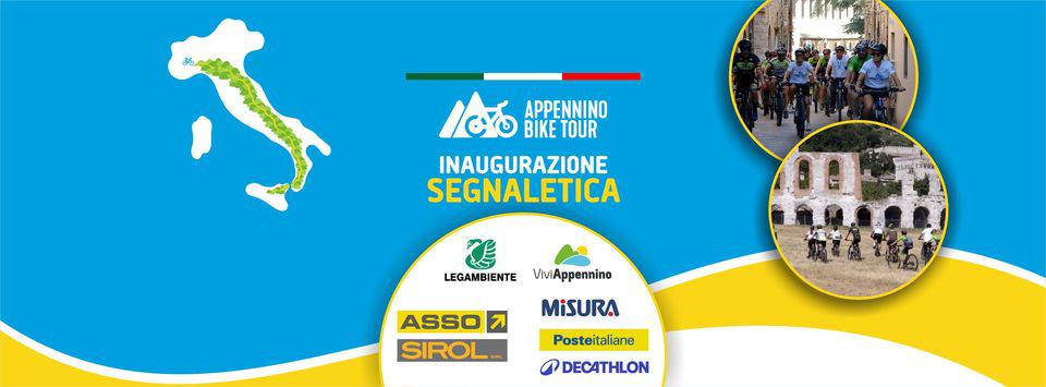ORSOMARSO (CS): inaugurazione segnaletica Appennino Bike Tour, la ciclovia dell’Appennino May be an image of 4 people, map and text