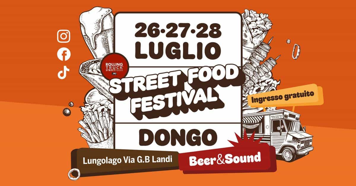 Rolling Truck – Street Food Festival – Dongo May be an image of text