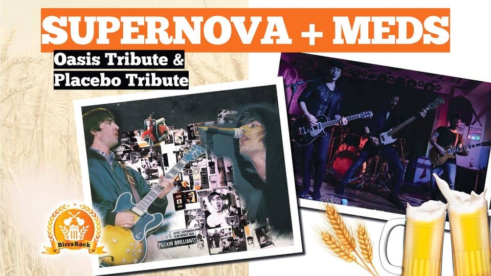 Evento Supernova Oasis Tribute Meds Placebo Tributebirrarock 2024 – Caselle (Ve) Locandina Supernova Oasis Tribute Meds Placebo Tributebirrarock 2024 – Caselle (Ve) - mercoledì 24 luglio ore 17:00 - 19:00