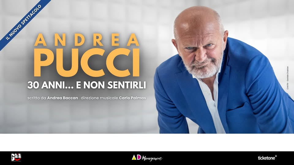 ANDREA PUCCI 30 ANNI E NON SENTIRLI May be an image of 1 person and text
