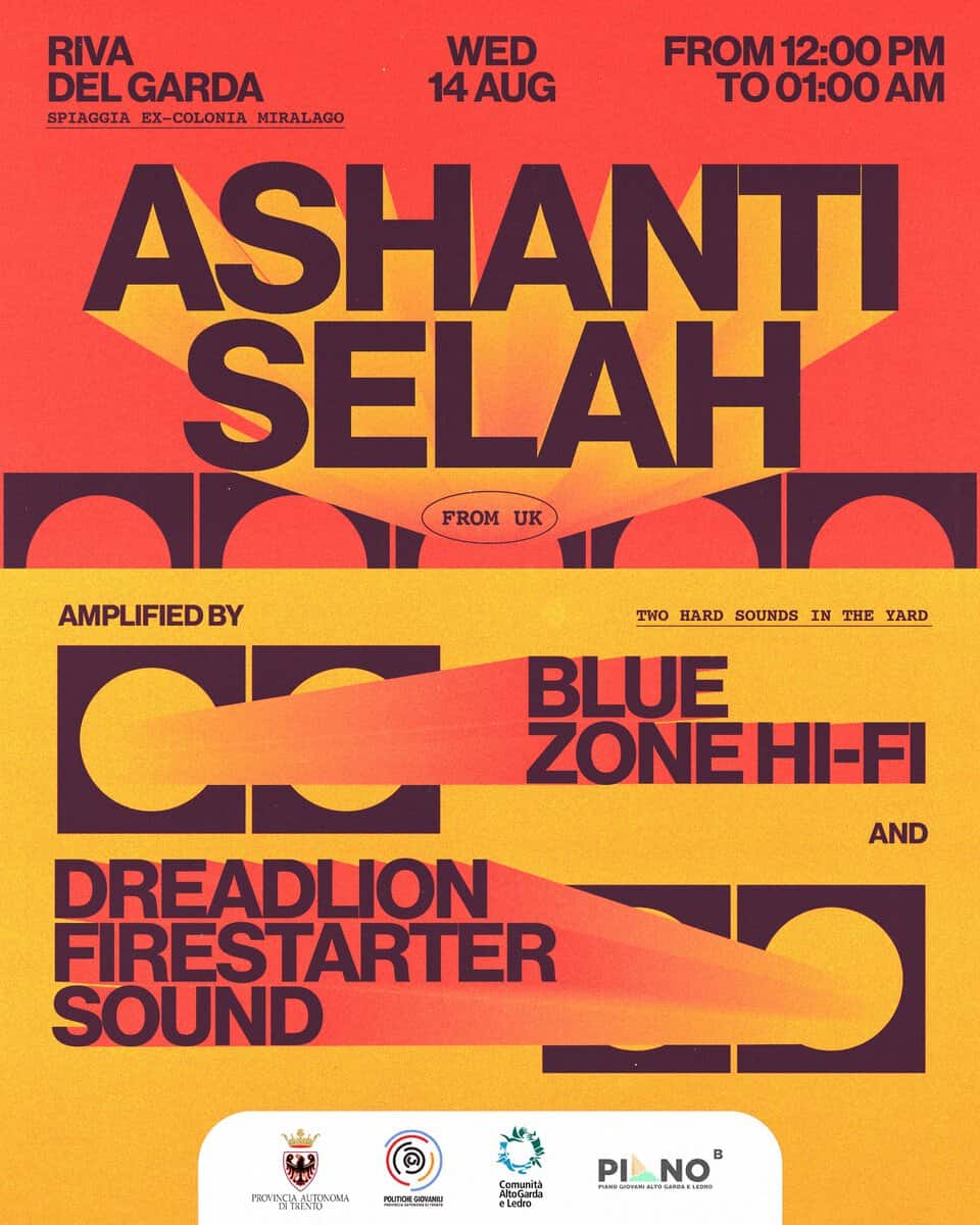 Dub Lake Festival // Ashanti Selah // Blue Zone // Dreadlion Firestarter Sound // Riva Del Garda May be an image of text
