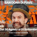 SAN DONA DI PIAVE ● BUSKERS FESTIVAL ● DAL 30 AGOSTO AL 01 SETTEMBRE May be an image of 1 person and text