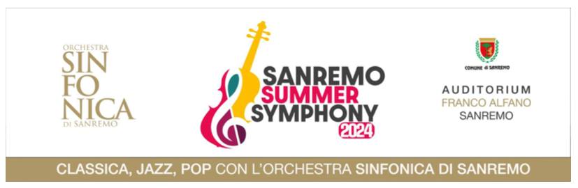Evento Sanremo Summer Symphony 2024 I Cantautori Al Festival Locandina Sanremo Summer Symphony 2024 I Cantautori Al Festival - domenica 11 agosto ore 19:30 - 21:30