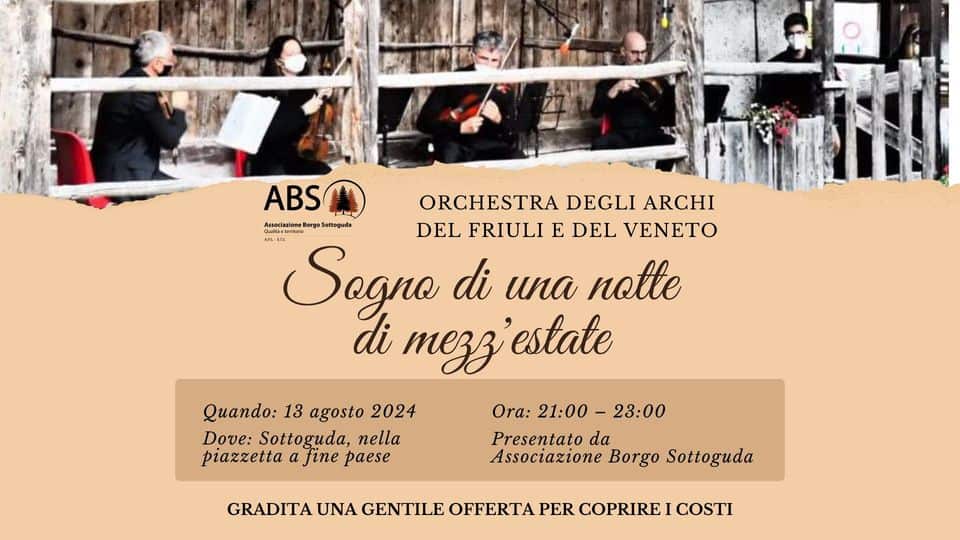 Evento Sogno di una Notte di Mezz’Estate Locandina Sogno di una Notte di Mezz’Estate - martedì 13 agosto ore 19:00 - 21:00