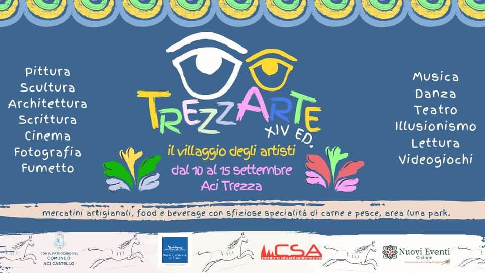 Evento TrezzArte – Il Villaggio degli Artisti XIV edizione Locandina TrezzArte – Il Villaggio degli Artisti XIV edizione - da martedì 10 settembre - domenica 15 settembre 2024 ore 19:00 ore 23:45