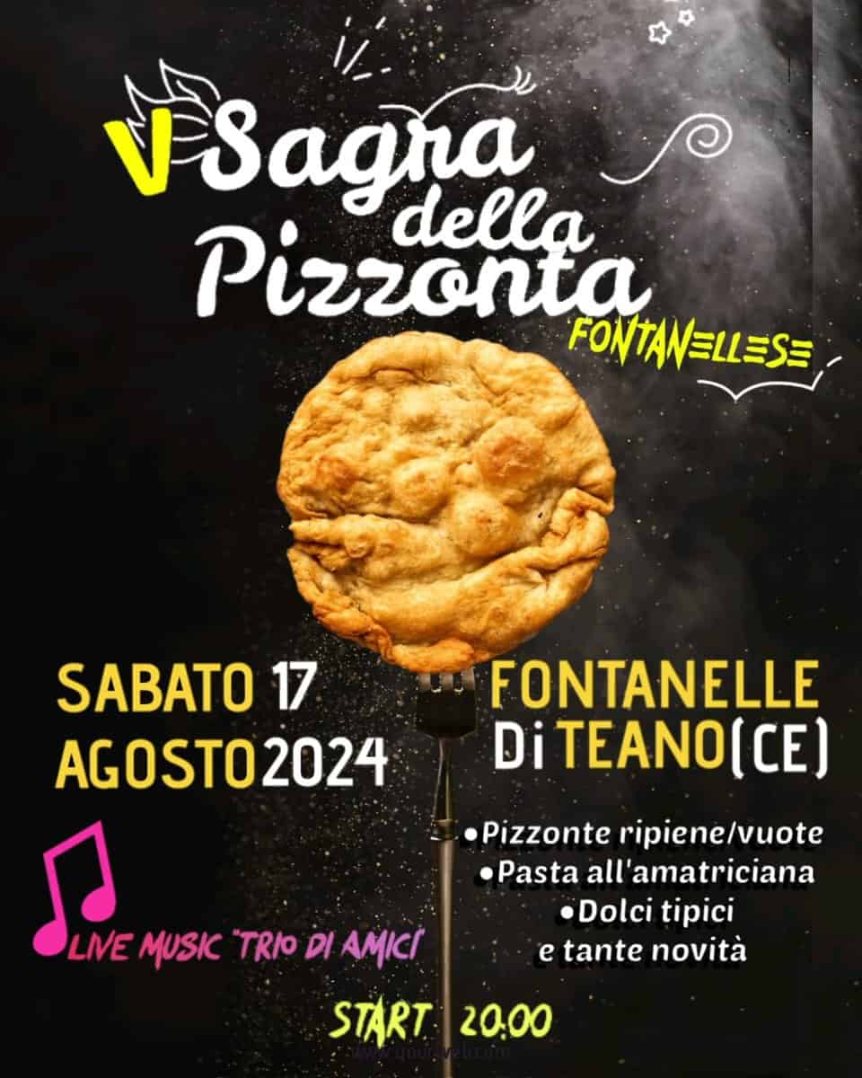 V° Sagra della Pizzonta Fontanellese. Fontanelle di Teano (CE) May be an image of musical instrument and text