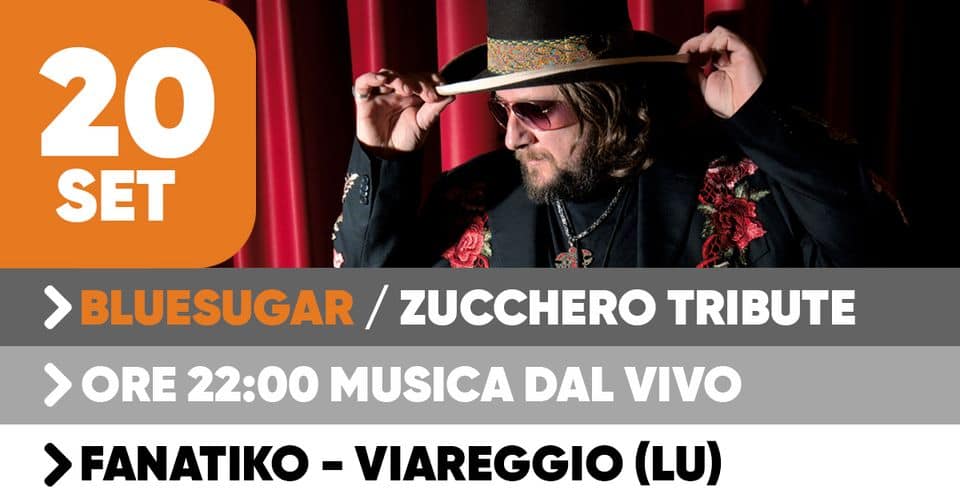 Bluesugar Live // Fanatiko Viareggio (LU) May be an image of 1 person and text