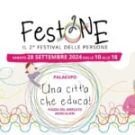 FESTONE // IL 2° FESTIVAL DELLE PERSONE May be a graphic of 1 person and text