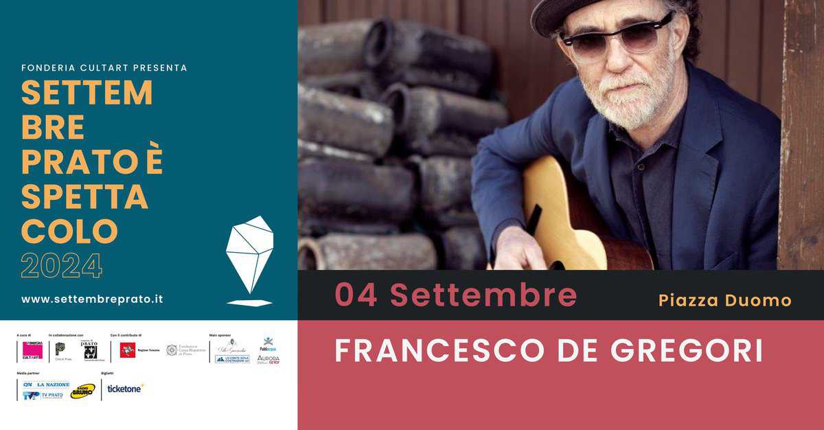 Francesco De Gregori / Piazza Duomo – Prato May be an image of 1 person, musical instrument and text