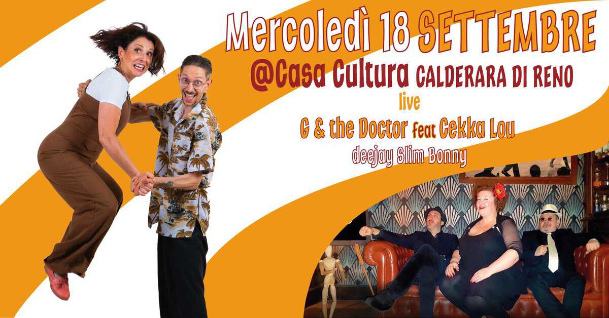 G & the Doctor feat. Cekka Lou @ Culturara 2024 May be a doodle of 5 people, people dancing and text