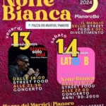 “La Notte Bianca a Pianoro 2024” May be a graphic of 1 person and text
