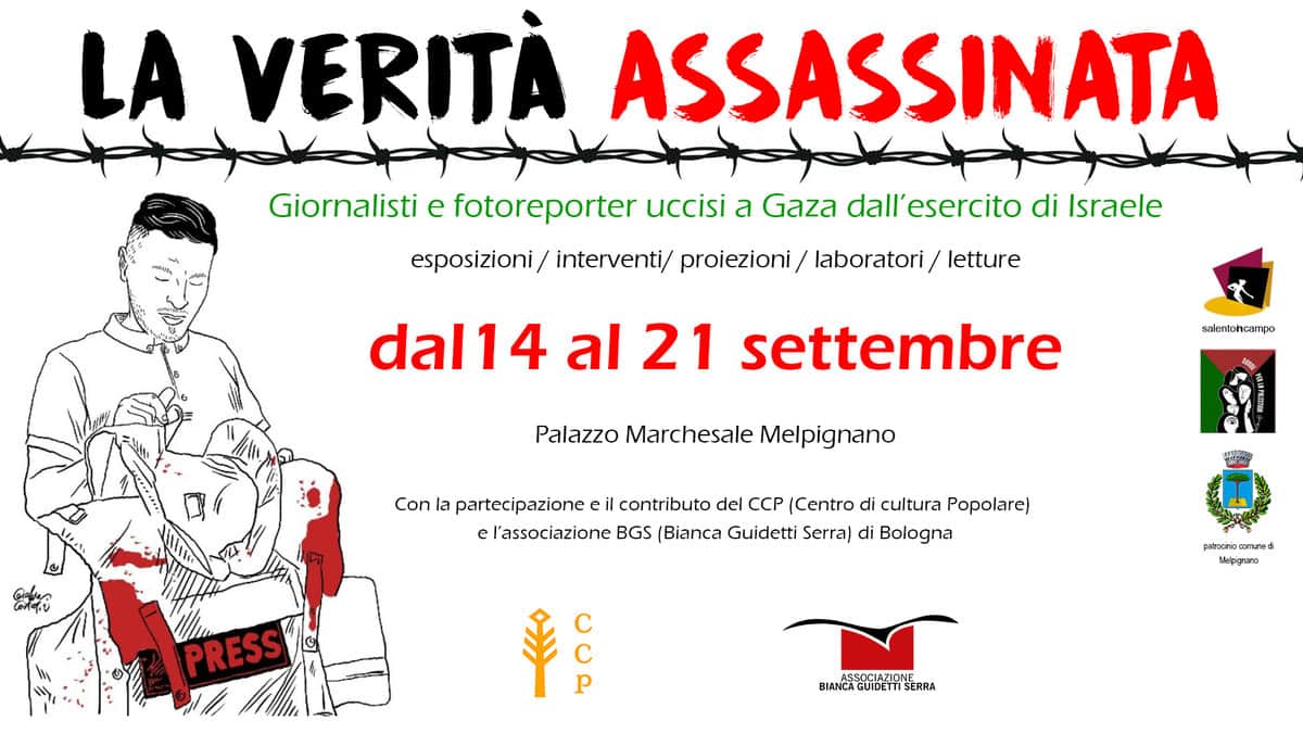 La verità assassinata: giornalisti e reporter uccisi a Gaza dall’esercito di Israele May be an image of text