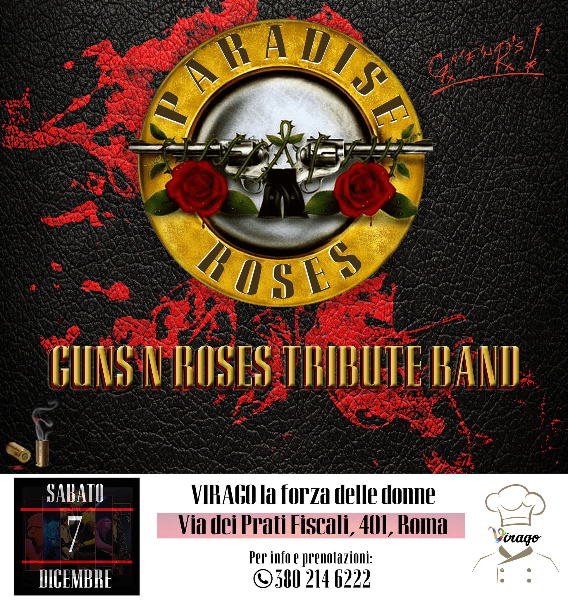 Evento Live “Virago” Locandina Live “Virago” - sabato 7 dicembre ore 21:30 - 23:30