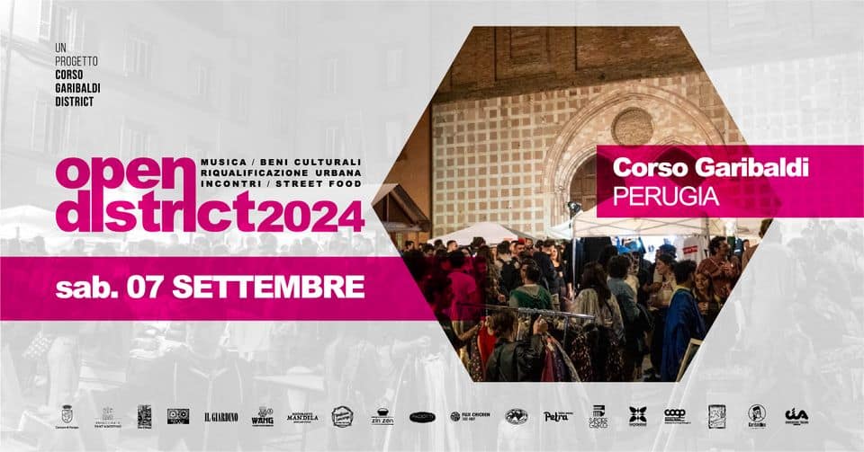 Open District24 ▣ Musiche, mercatino, incontri, rigenerazione urbana May be an image of 2 people and text