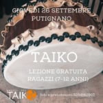 TAIKO LEZIONE GRATUITA RAGAZZI May be an image of text