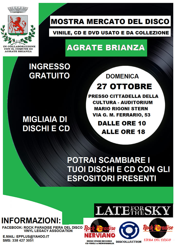 Agrate Brianza (MB) Mostra Mercato del Vinile per Hobbisti – Domenica 27 10 2024 No photo description available.