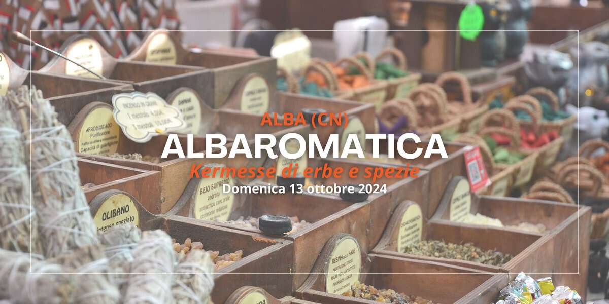 Evento Albaromatica – kermesse di erbe e spezie Locandina Albaromatica – kermesse di erbe e spezie - domenica 13 ottobre ore 09:00 - 19:00