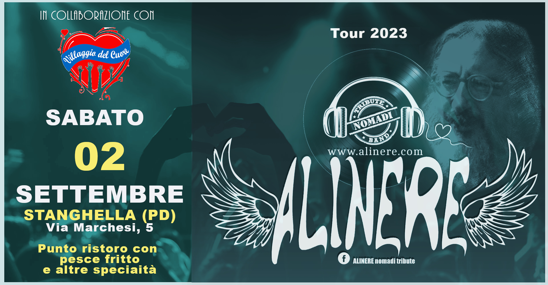 Evento ALINERE live Stanghella (PD) Locandina ALINERE live Stanghella (PD) - sabato 2 settembre ore 21:30 - 00:30