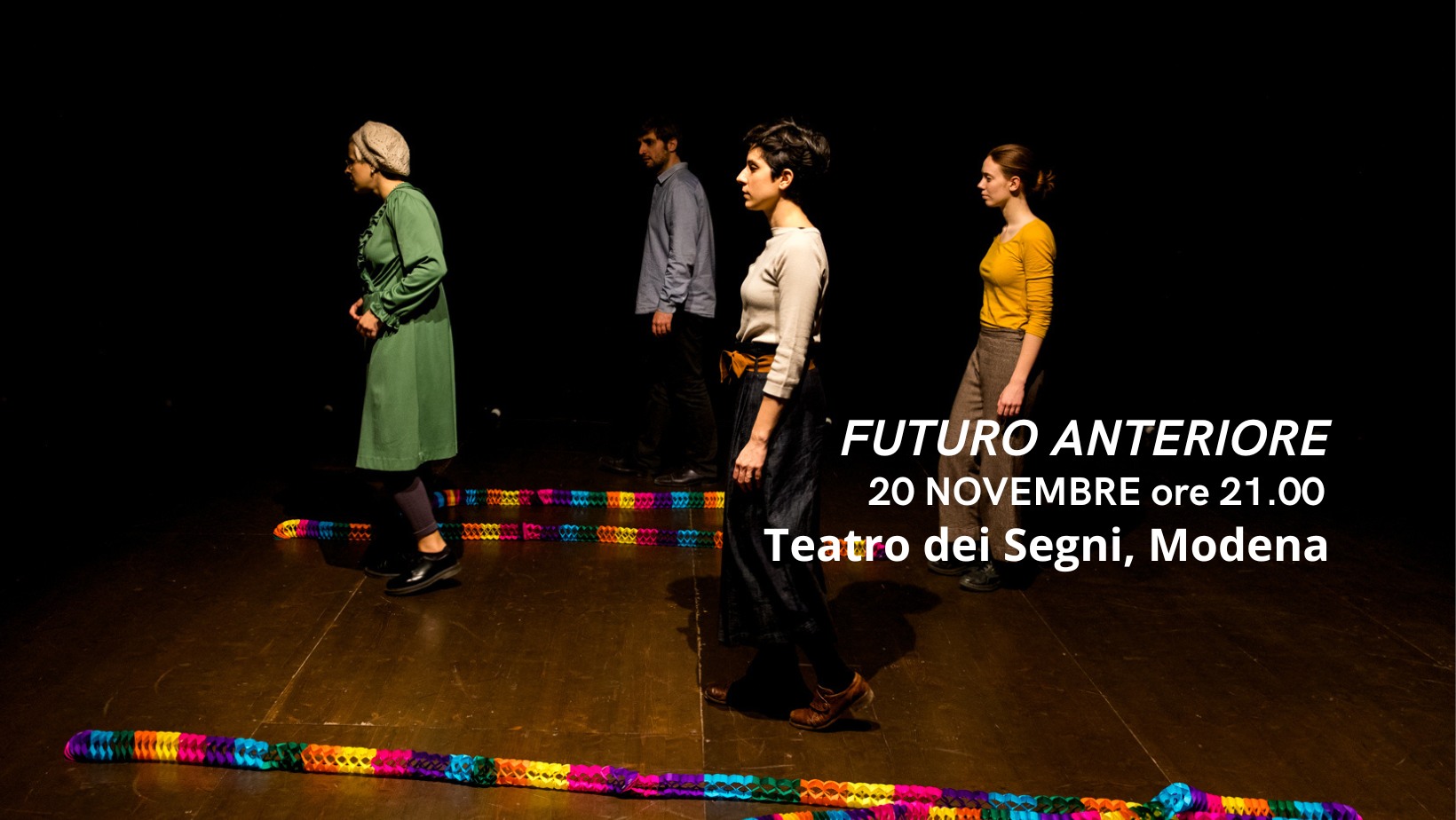 FUTURO ANTERIORE – 20 novembre alle ore 21.00 May be an image of 4 people and text