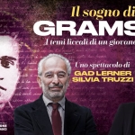 Gad Lerner e Silvia Truzzi a BOLOGNA No photo description available.