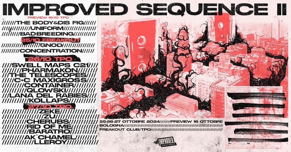 IMPROVED SEQUENCE II FESTIVAL | TPO, Freakout Club May be an image of text