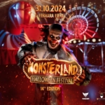 Monsterland Halloween Festival 2024 – Official Event May be a graphic of 1 person, fireworks and text