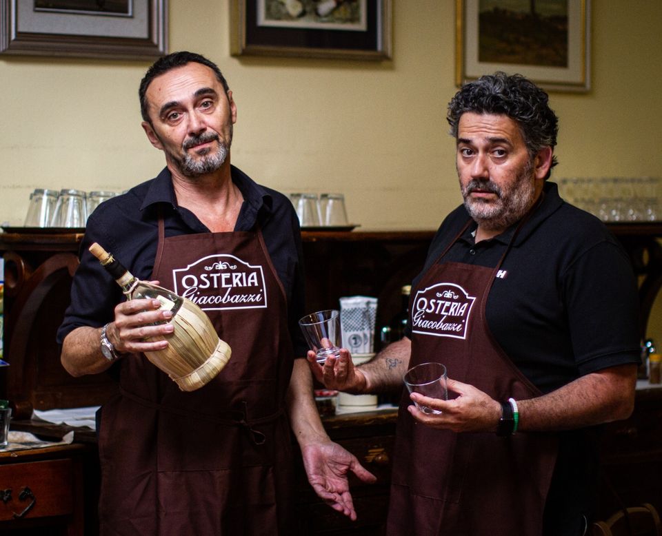 Osteria Giacobazzi @ Alessandria May be an image of 2 people, pasta and text