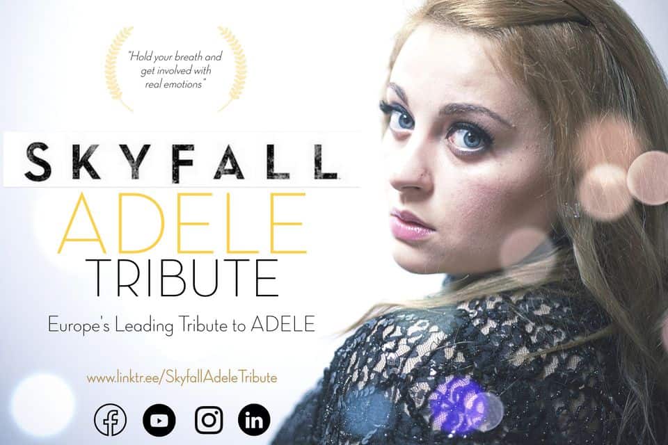 Evento Skyfall Adele Tribute Live at Private Event Locandina Skyfall Adele Tribute Live at Private Event - domenica 18 agosto ore 21:00 - 23:00
