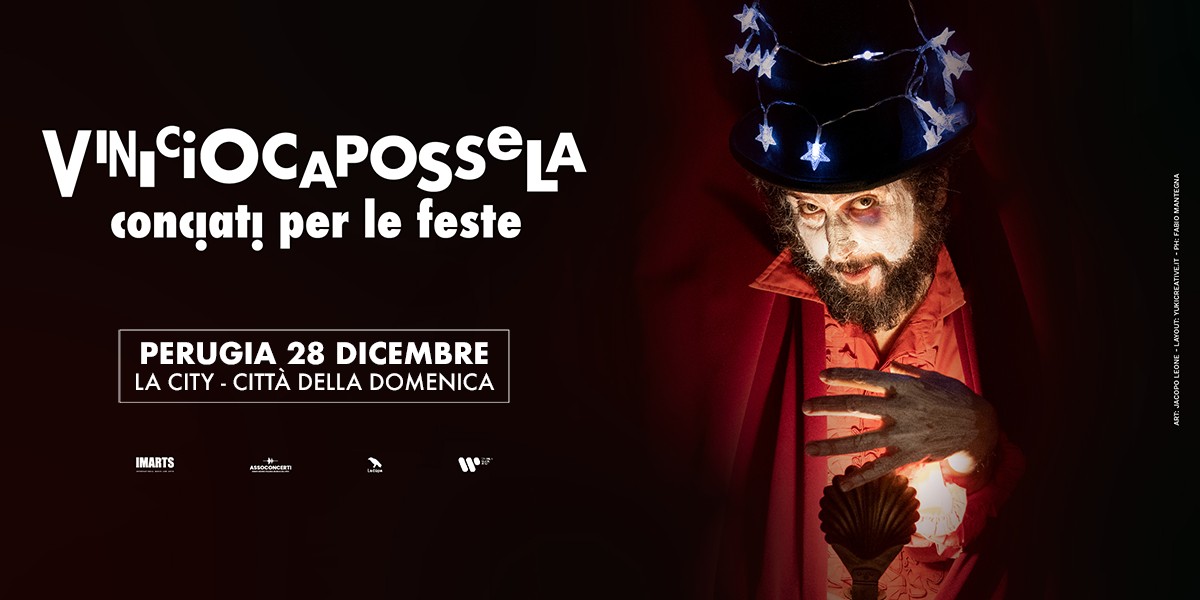 Vinicio Capossela – Conciati per le feste | Perugia May be an image of 1 person and text
