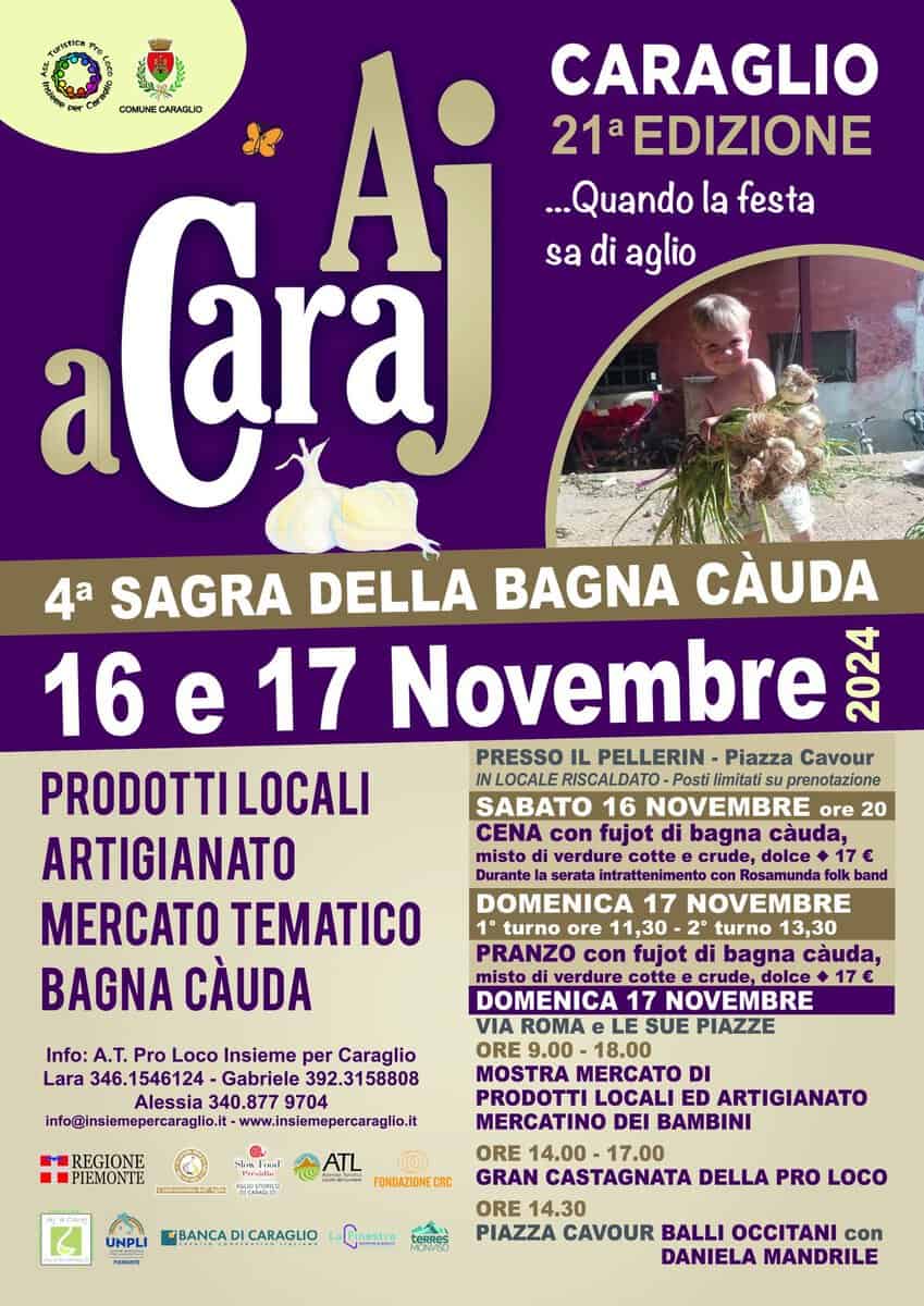 21° FIERA AJ A CARAJ E 4° SAGRA DELLA BAGNA CAUDA May be an image of 1 person and text