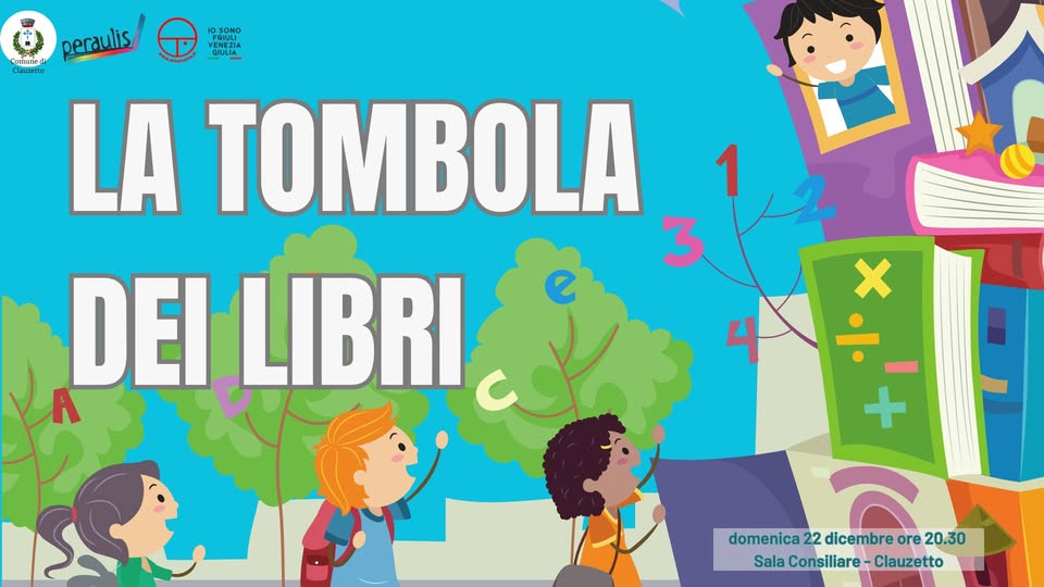 A Clauzetto Ortoteatro presenta LA TOMBOLA DEI LIBRI May be a doodle of text