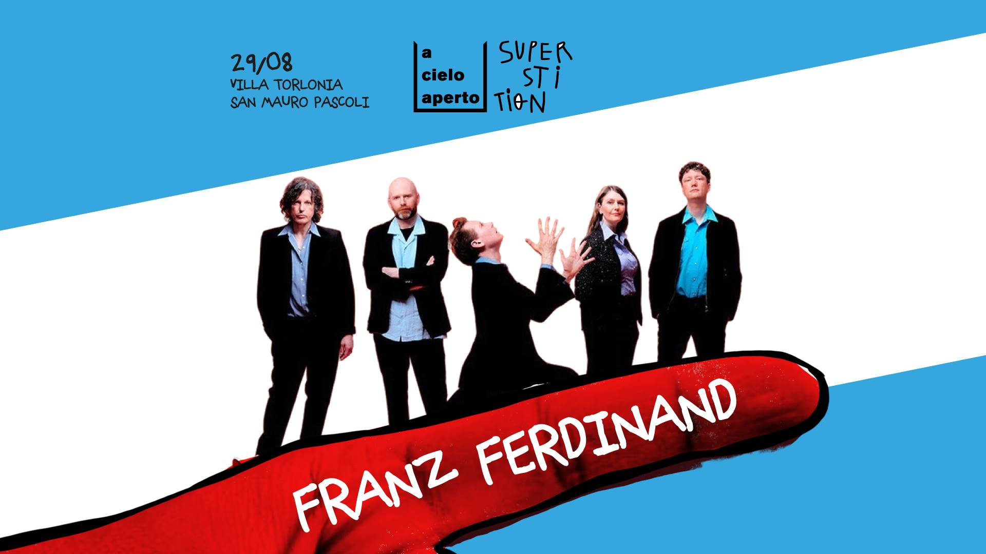 Franz Ferdinand / acieloaperto May be pop art of 5 people and text