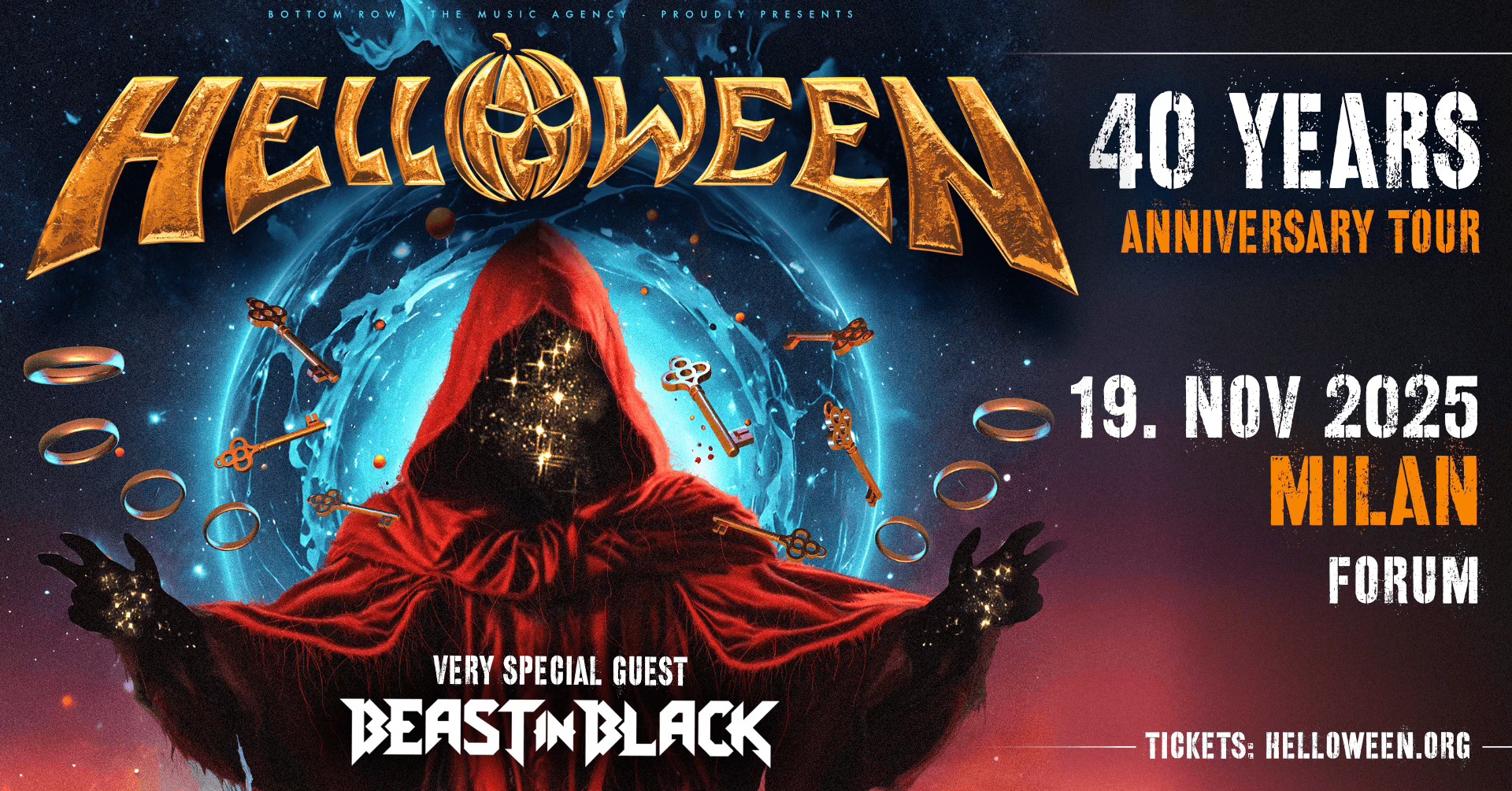 HELLOWEEN 40 Years Anniversary Tour May be an image of text