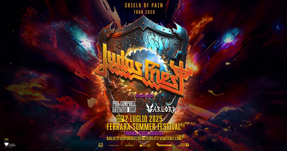 Judas Priest + guests | Ferrara Summer Festival May be an image of text