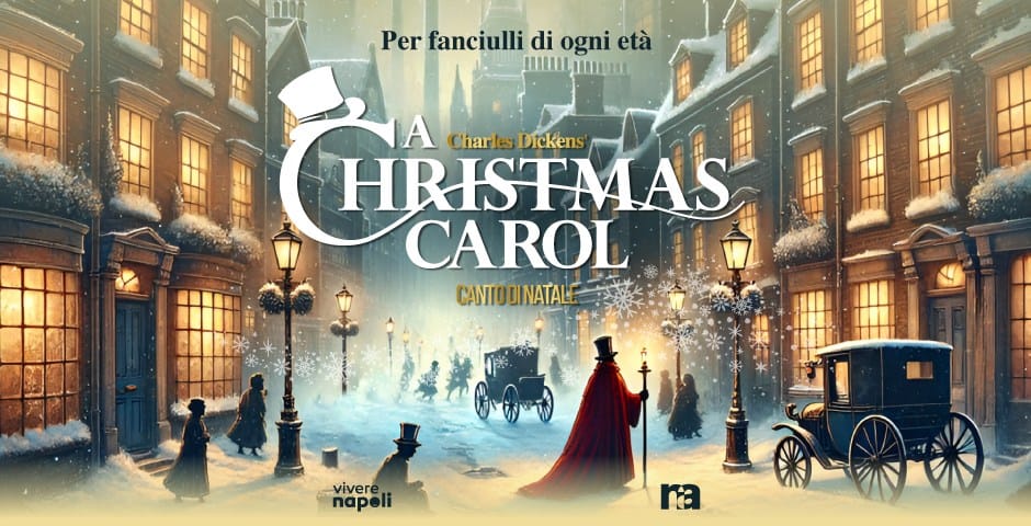 “A Christmas Carol” al Teatro Augusteo di Salerno May be an image of 2 people and text