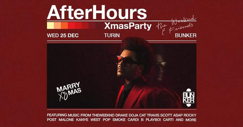AfterHours Xmas Party at Bunker May be an image of 1 person, drink and text