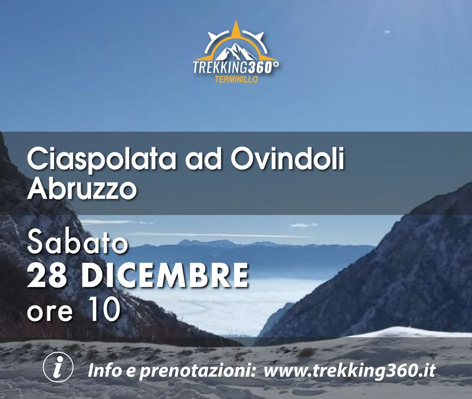 Ciaspolata ad Ovindoli May be an image of text