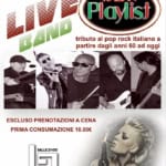 Italian Playlist Tributo al pop rock italiano May be an image of 6 people and text that says "LUNEDÌ 23 DICEMBRE ITALIAN Playist tributo al pop rock italiano a partire dagli anni 60 ad oggi KИMи ESCLUSO PRENOTAZIONI A CENA PRIMA CONSUMAZIONE 10.00€ DALLE21: 21:00 - BaBibAr via g.mazzini 5 Gattico"