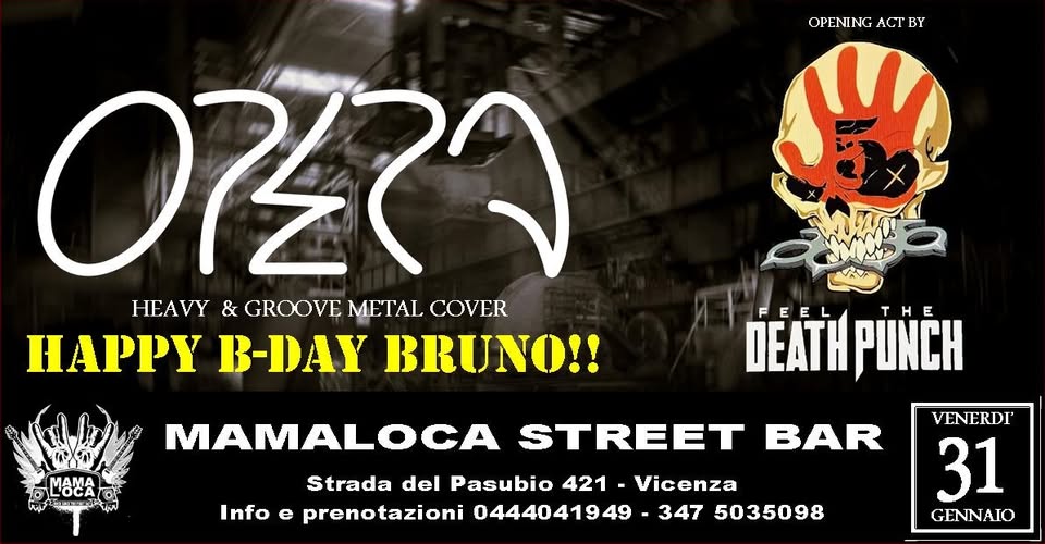 Evento Opera Feel The Death Punch Live – Mamaloca Locandina Opera Feel The Death Punch Live – Mamaloca - venerdì 31 gennaio ore 21:30 - 23:30