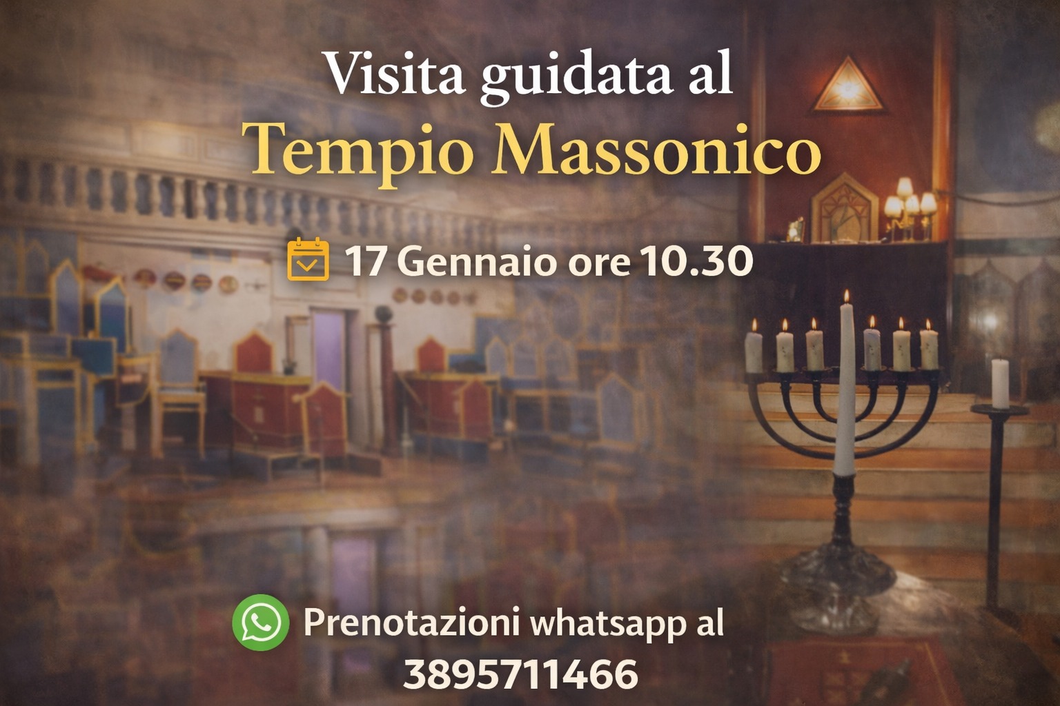Evento Apertura Esclusiva Loggia Massonica della G L D I – Locandina Apertura Esclusiva Loggia Massonica della G L D I – - sabato 16 maggio ore 10:30 - 12:30