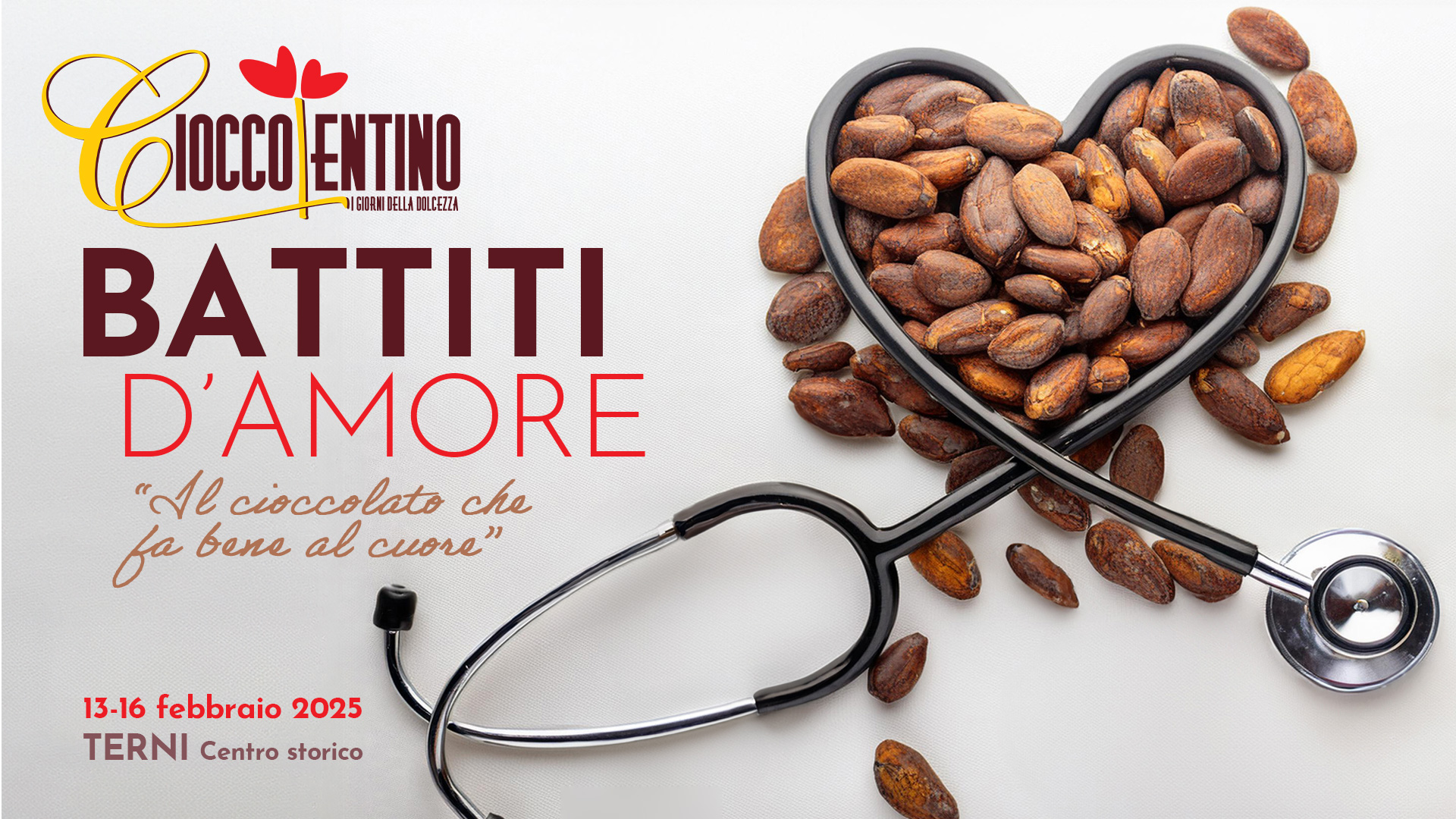 Evento Cioccolentino Locandina Cioccolentino - da giovedì 13 febbraio - domenica 16 febbraio 2025 ore 09:00 ore 21:00
