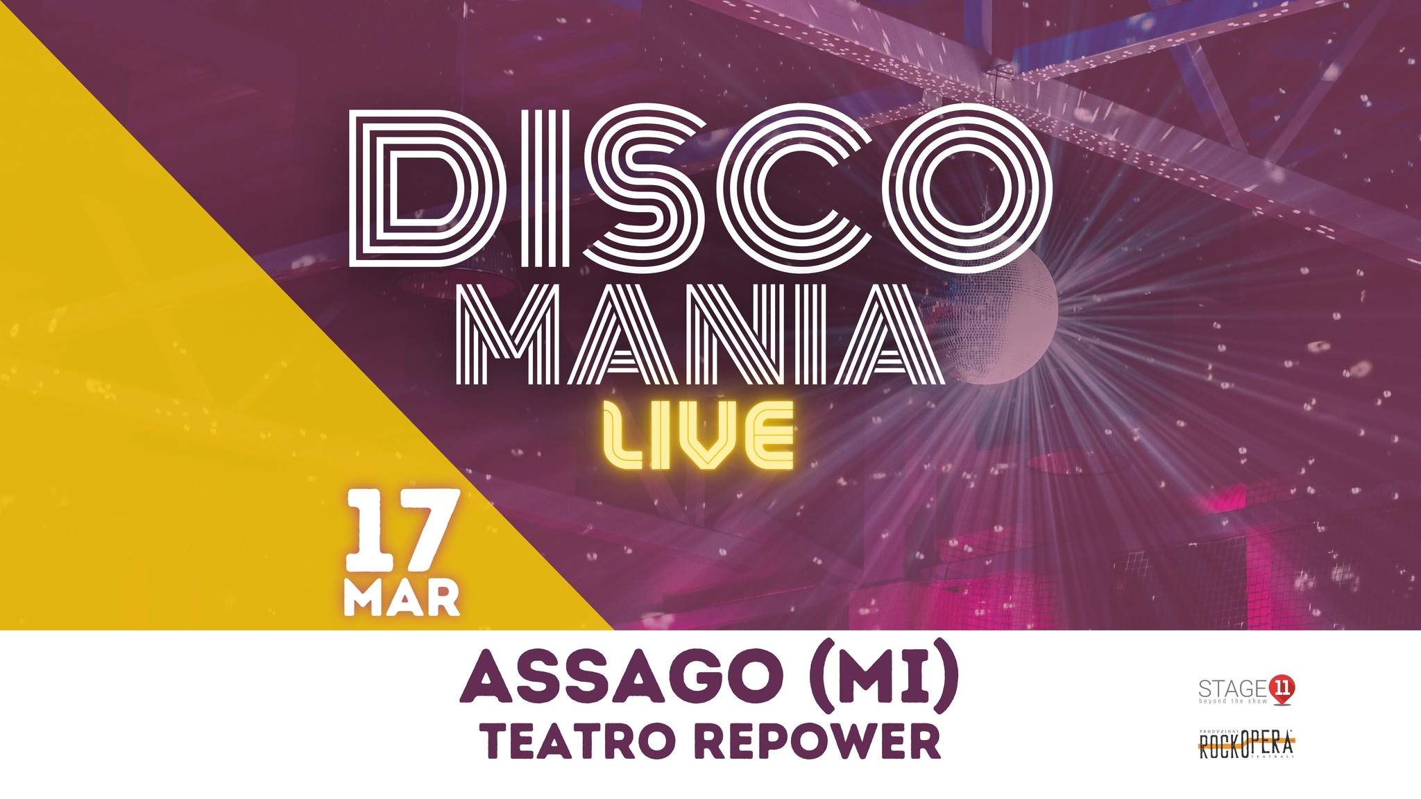 DiscoMania Live || ASSAGO (MI), Repower May be an image of text