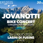 JOVANOTTI – BIKE CONCERT at No Borders Music Festival 2025 – Laghi di Fusine May be an image of bicycle and text
