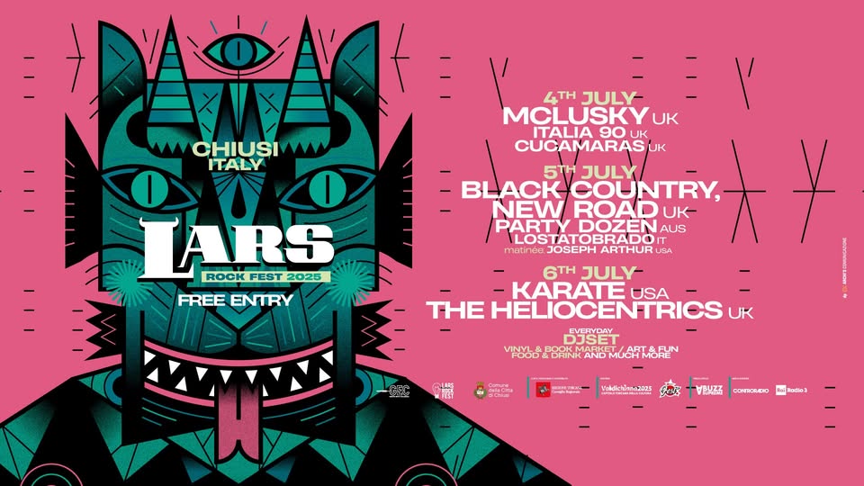 LARS ROCK FEST 2025 – Chiusi (SI) – Free Entry May be an image of text
