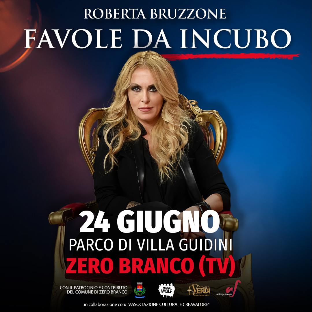 Evento Roberta Bruzzone Favole Da Incubo – Villa Guidini Zero Branco Locandina Roberta Bruzzone Favole Da Incubo – Villa Guidini Zero Branco - martedì 24 giugno ore 21:30 - 23:00